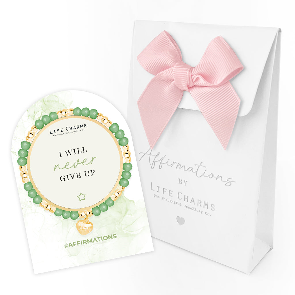 Affirmation bracelet - Never give up