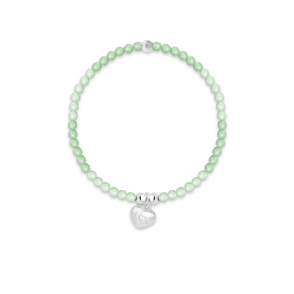 Thank You - Green crystal affirmation bracelet
