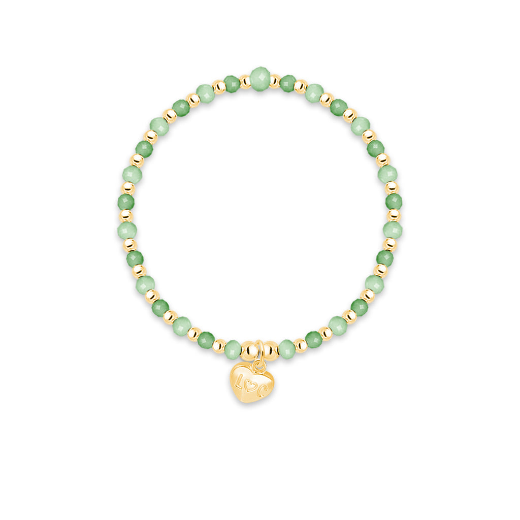 Congratulations - Green crystal affirmation bracelet