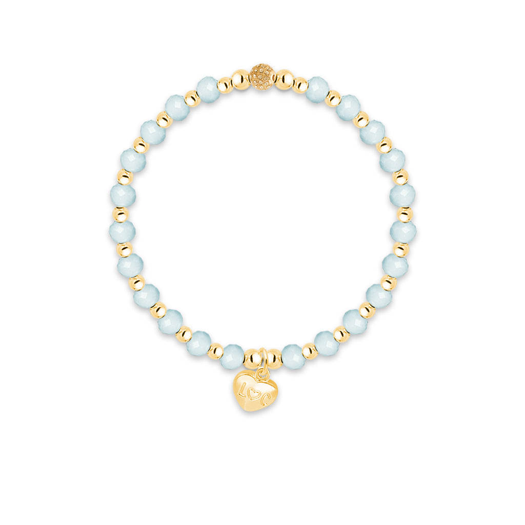 Thank You - Blue crystal affirmation bracelet