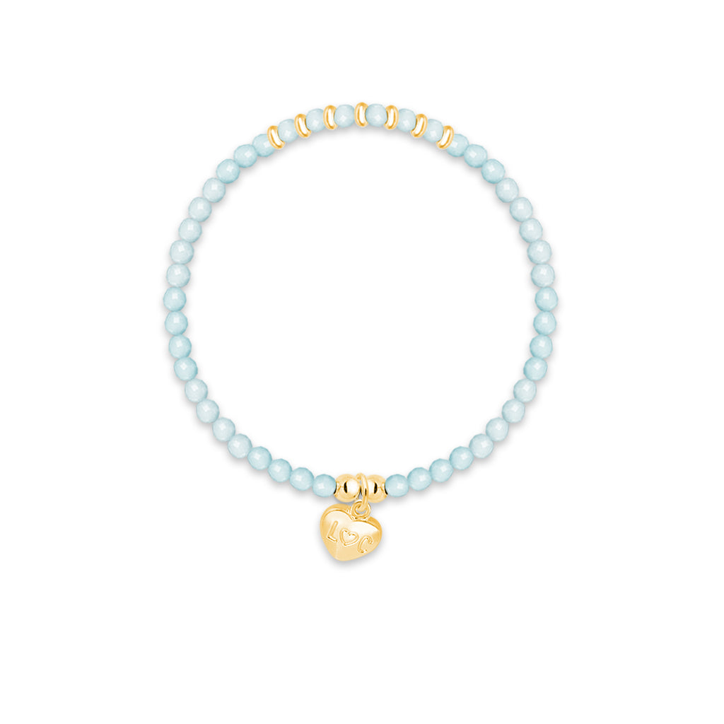 Thinking of You - Blue crystal affirmation bracelet