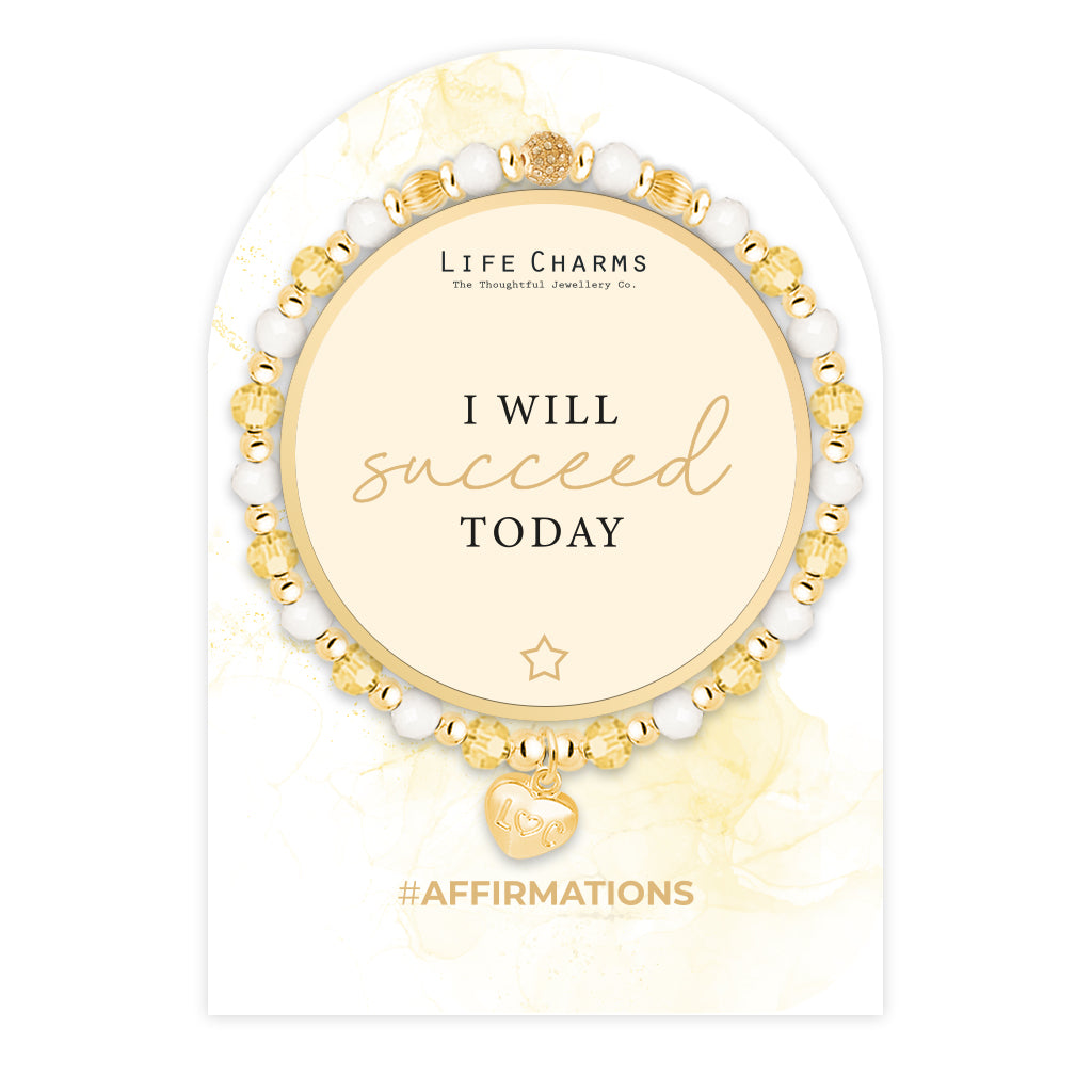 Affirmation bracelet - I will succeed today
