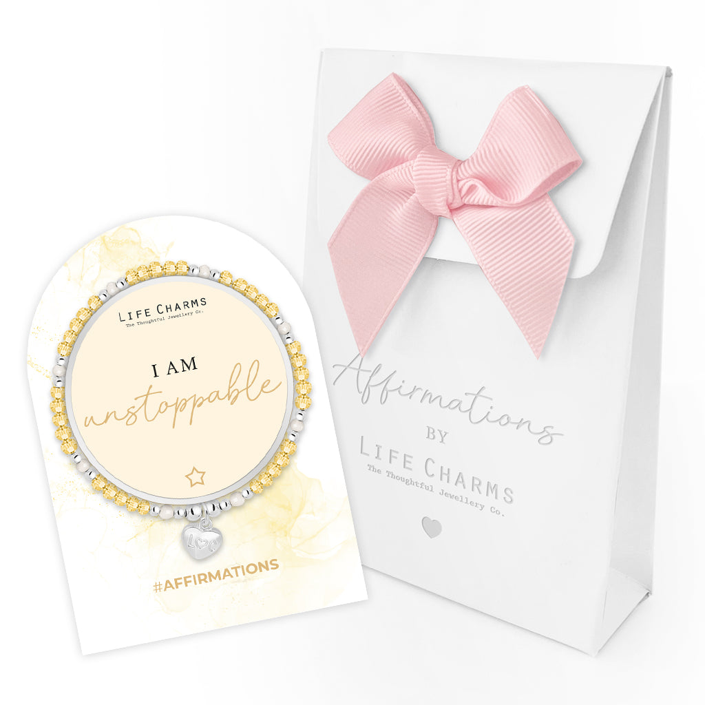 Affirmation bracelet - I am unstoppable