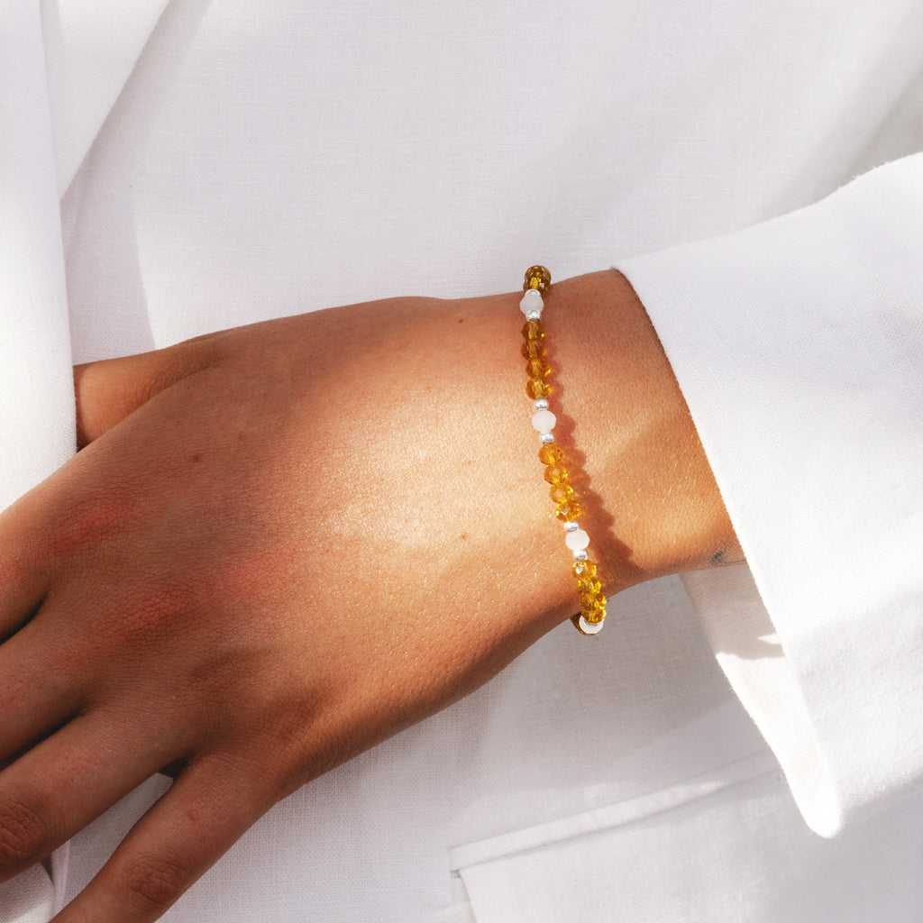 Congratulations - Yellow crystal affirmation bracelet