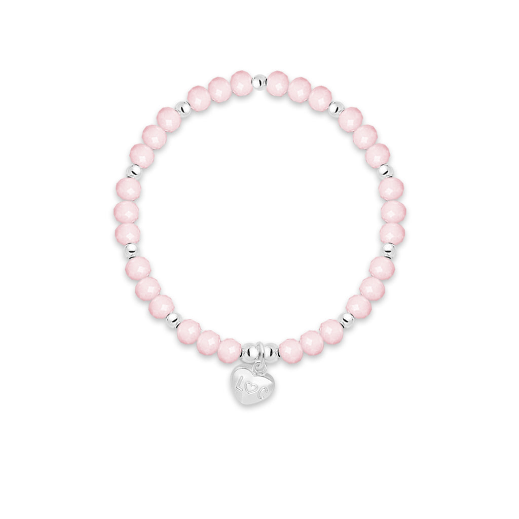 Happy Birthday - Pink crystal affirmation bracelet