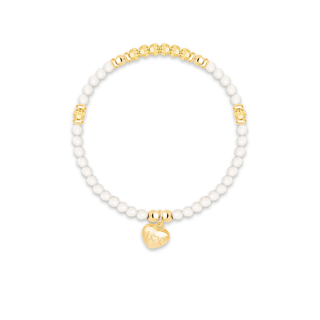 I love you - Yellow crystal affirmation bracelet