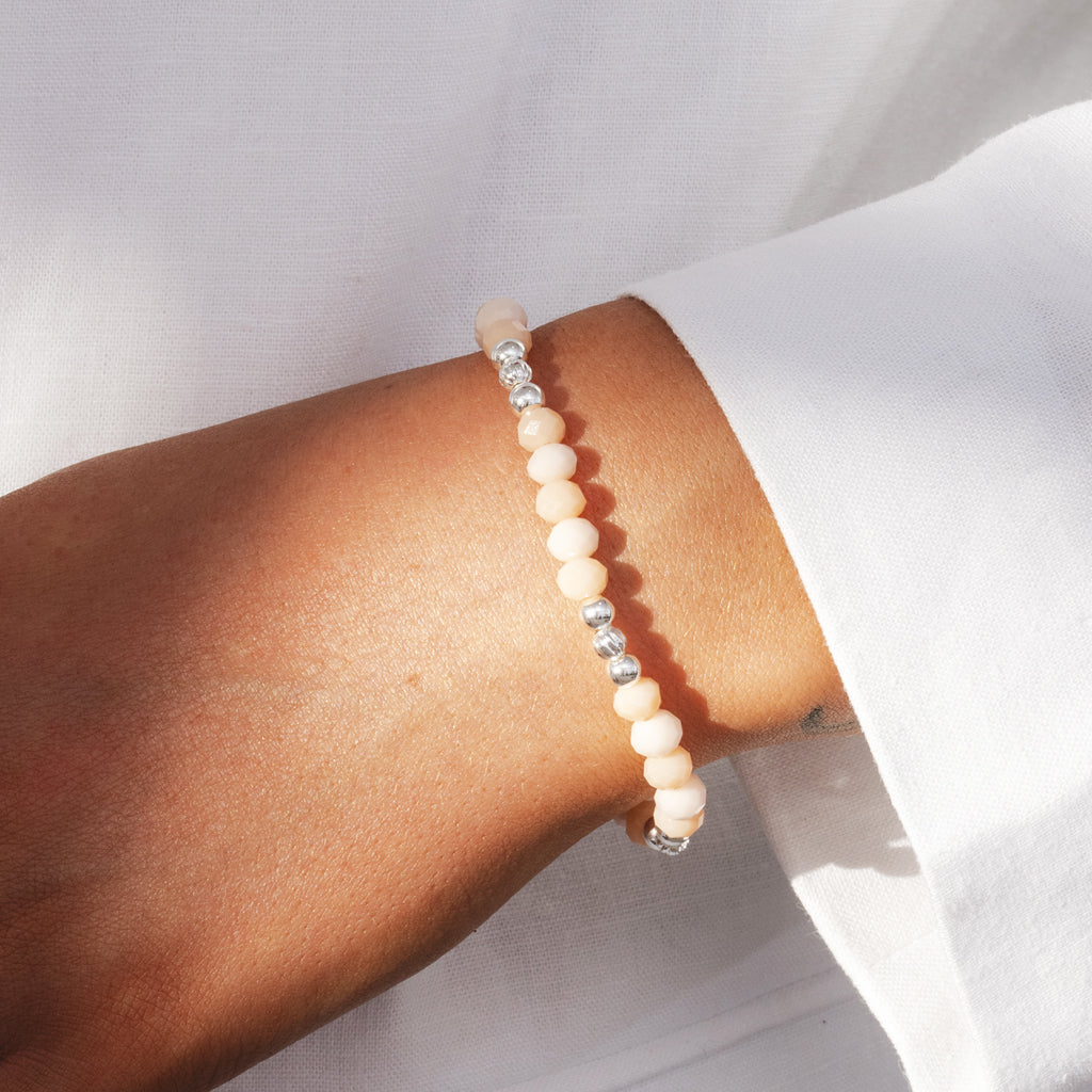 Best Friends - Orange crystal affirmation bracelet