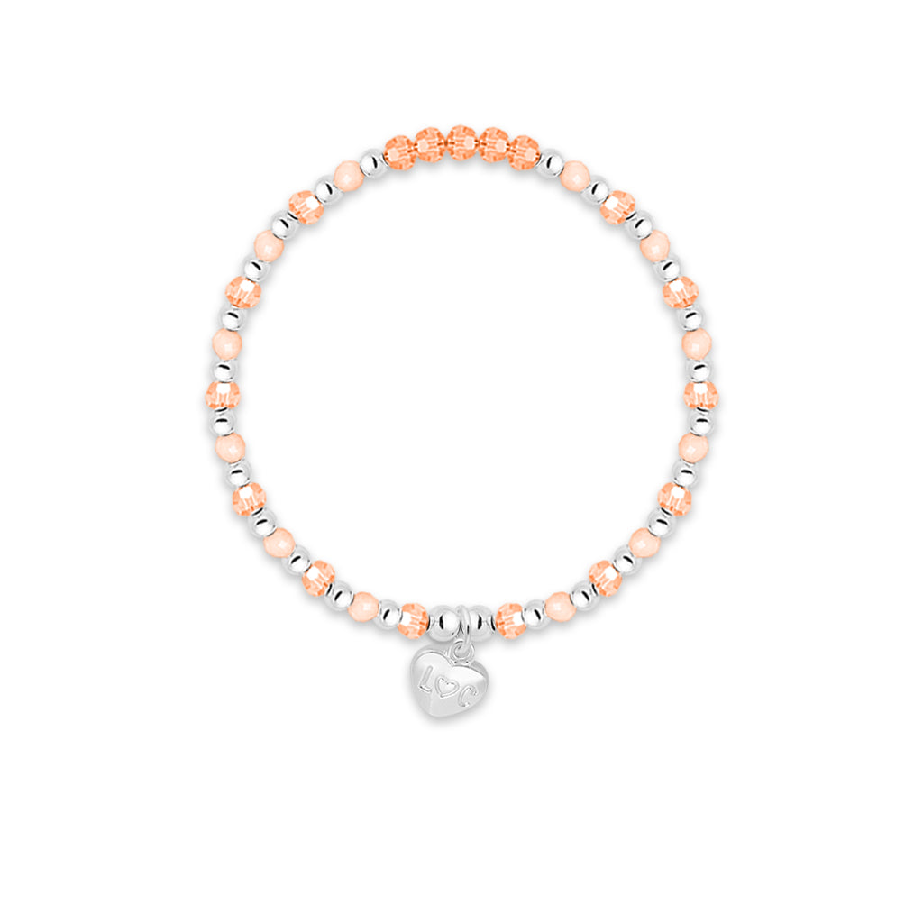 Happy Birthday - Orange crystal affirmation bracelet