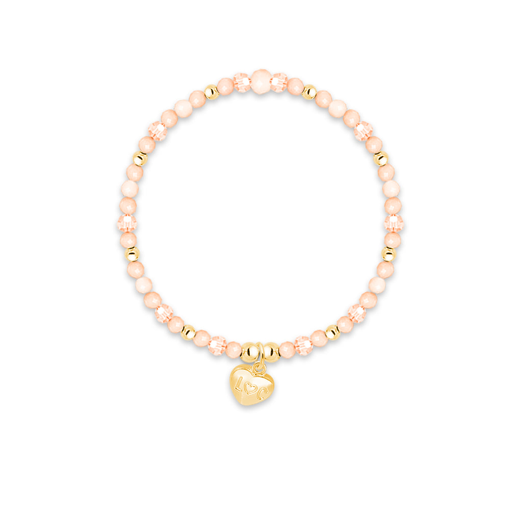 I love you - Orange crystal affirmation bracelet