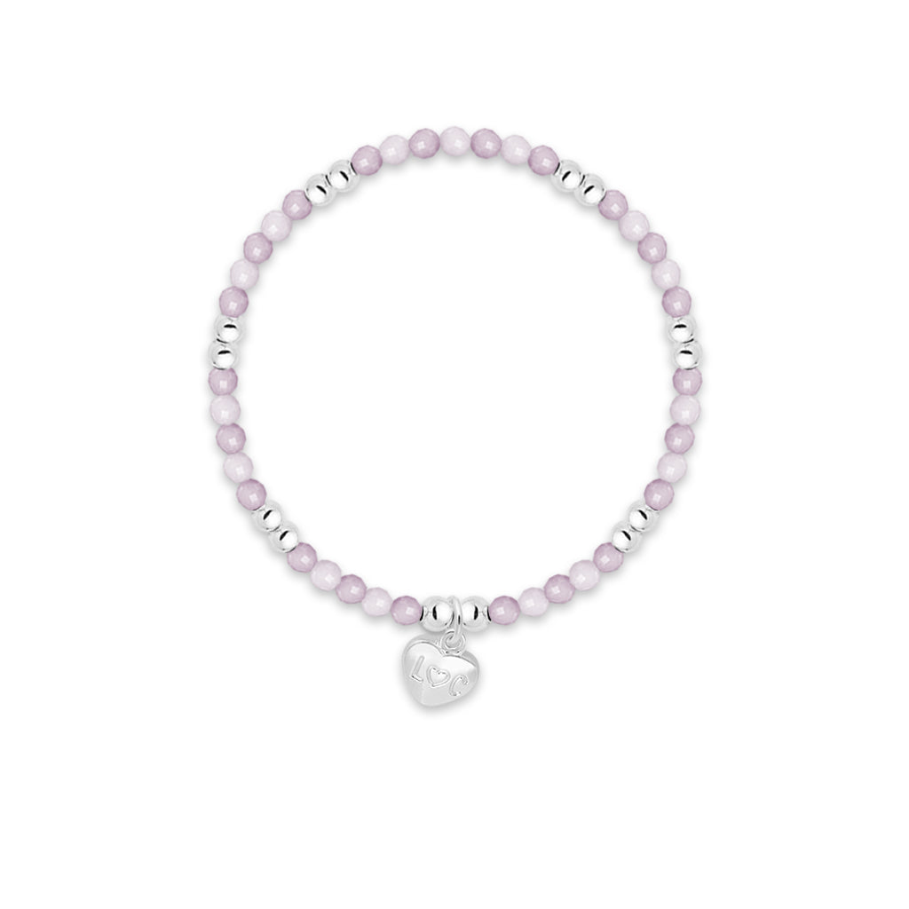Thank you - Purple crystal affirmation bracelet