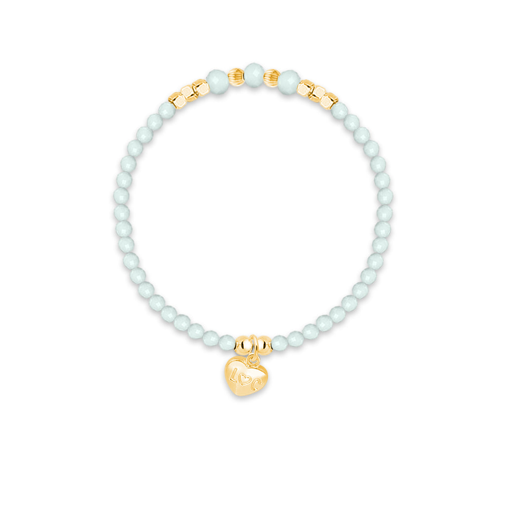 Thinking of you - Mint crystal affirmation bracelet