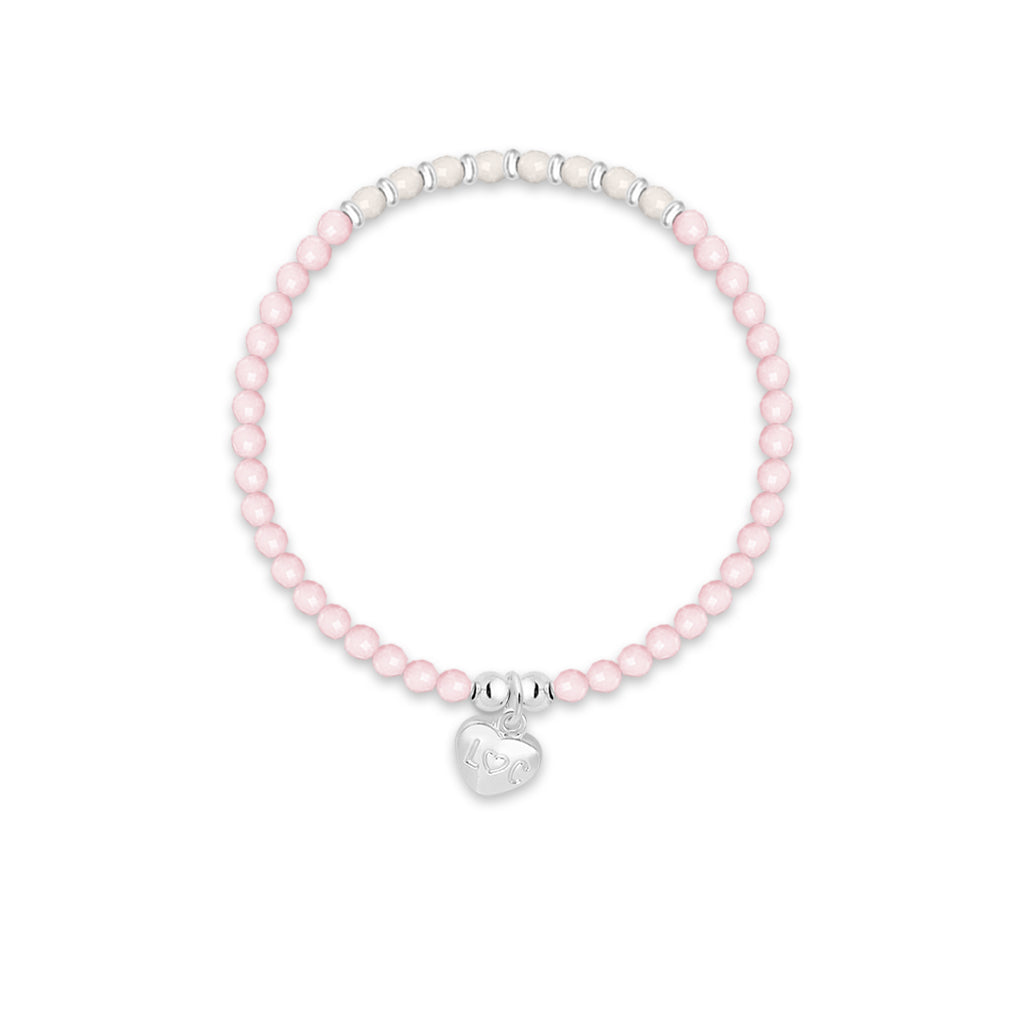 Happy Birthday Bestie - Pink crystal affirmation bracelet
