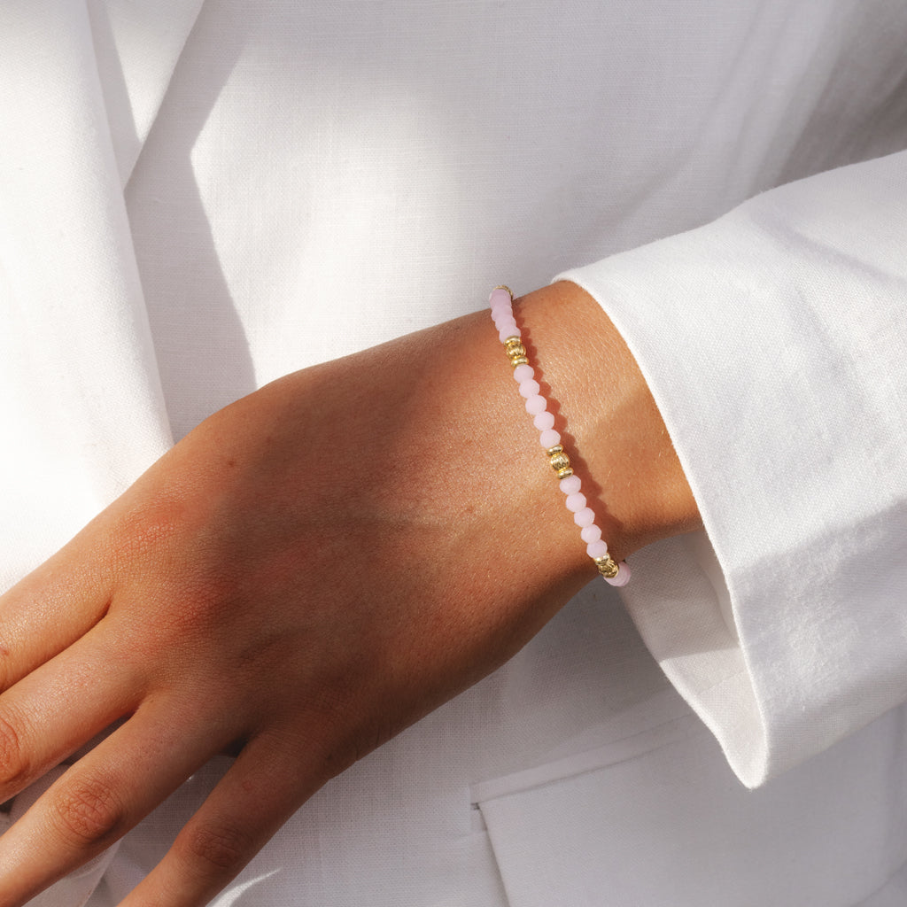 Especially For You - Pink crystal affirmation bracelet