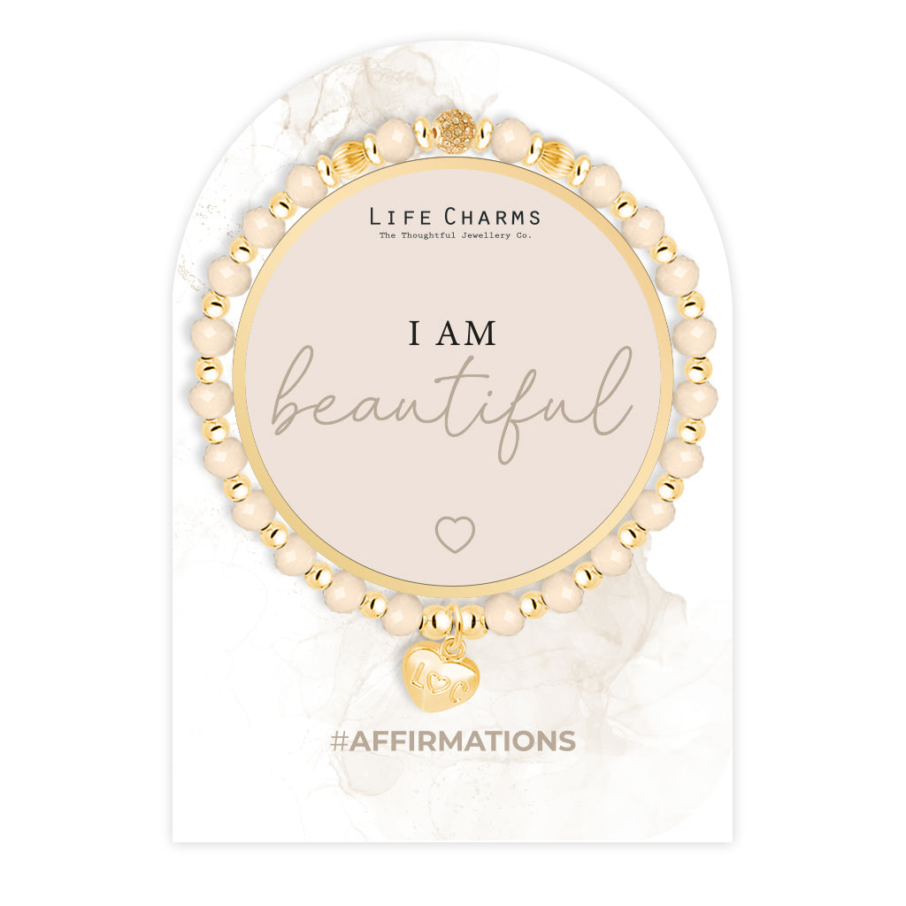 Affirmation bracelet - I am beautiful