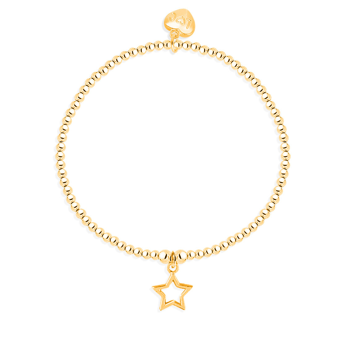 Dazzling open star bracelet in gold