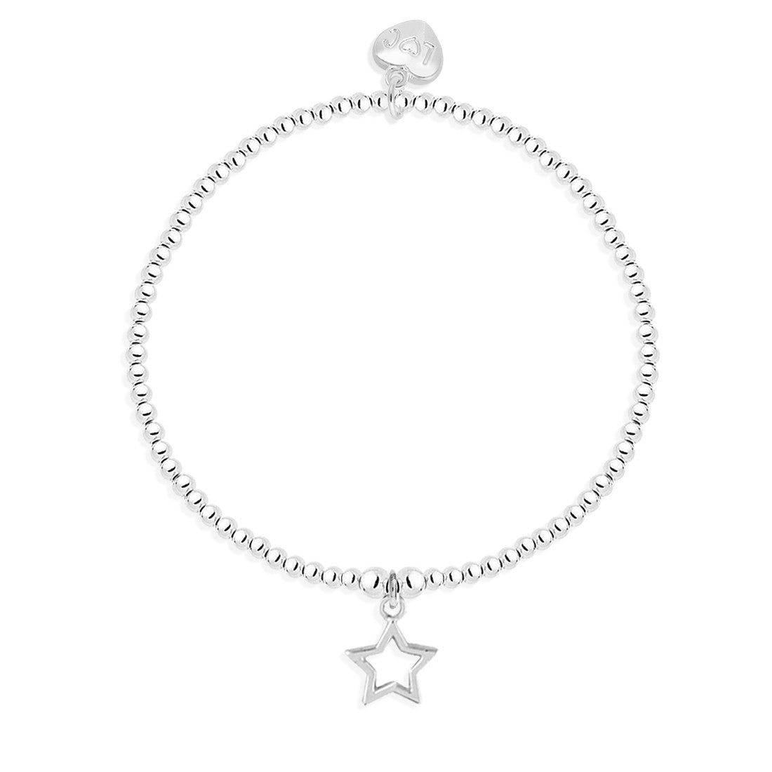 Dazzling open star bracelet in silver