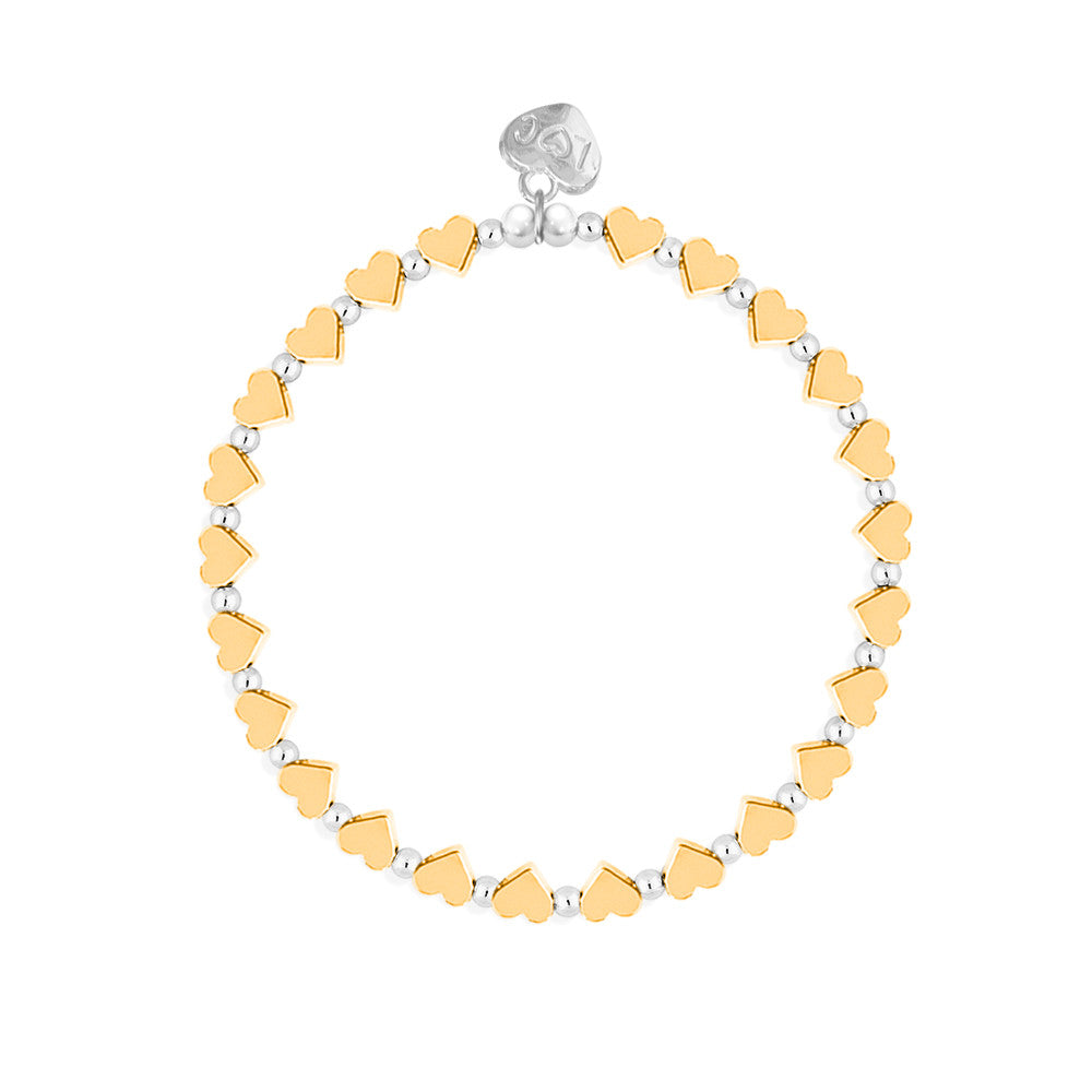 Dainty gold hearts bracelet