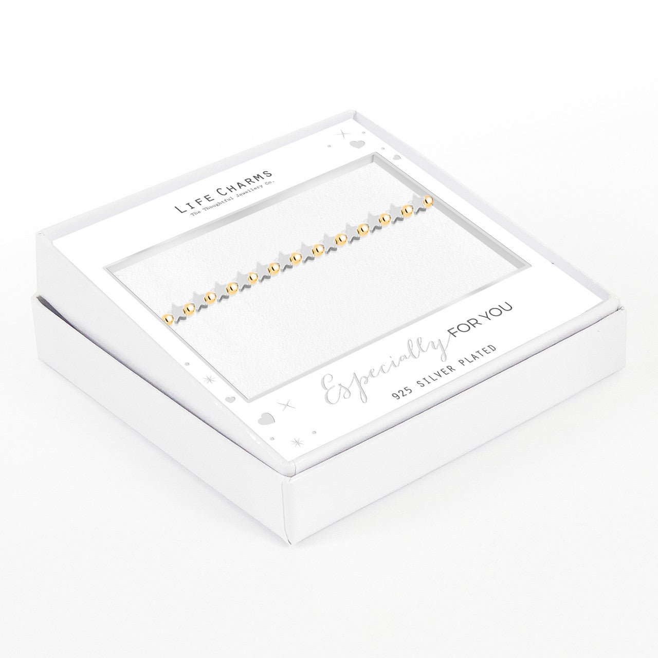 Twinkiling silver stars bracelet