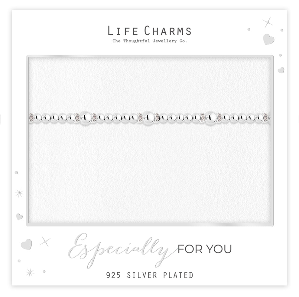 Dazziling rhinestone rondelles bracelet in silver