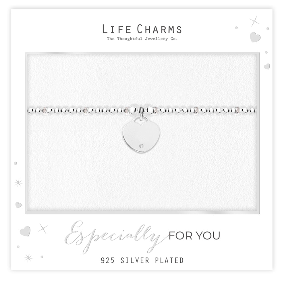 Heart with stone bracelet