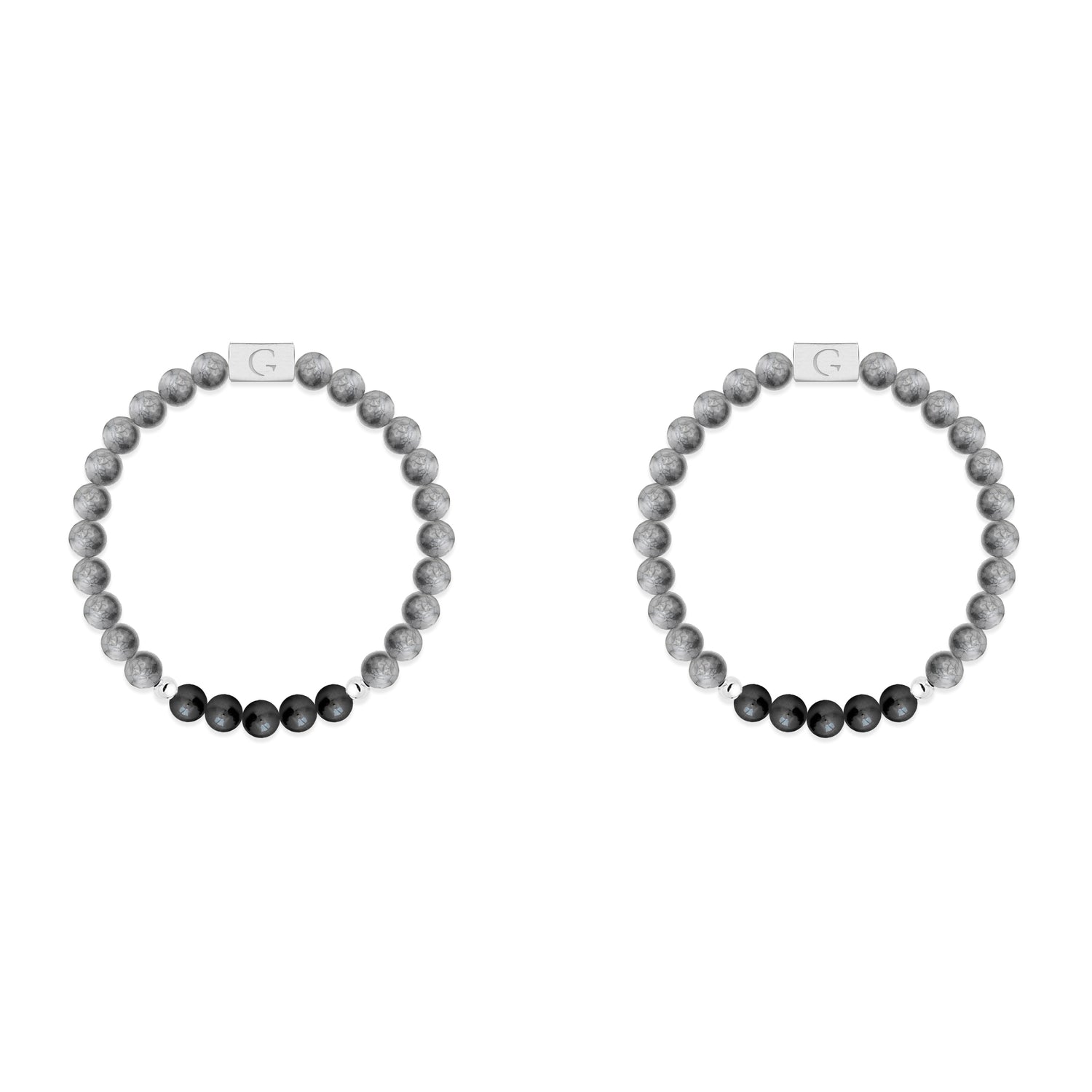 Grandad & Grandson semi precious stones bracelet set