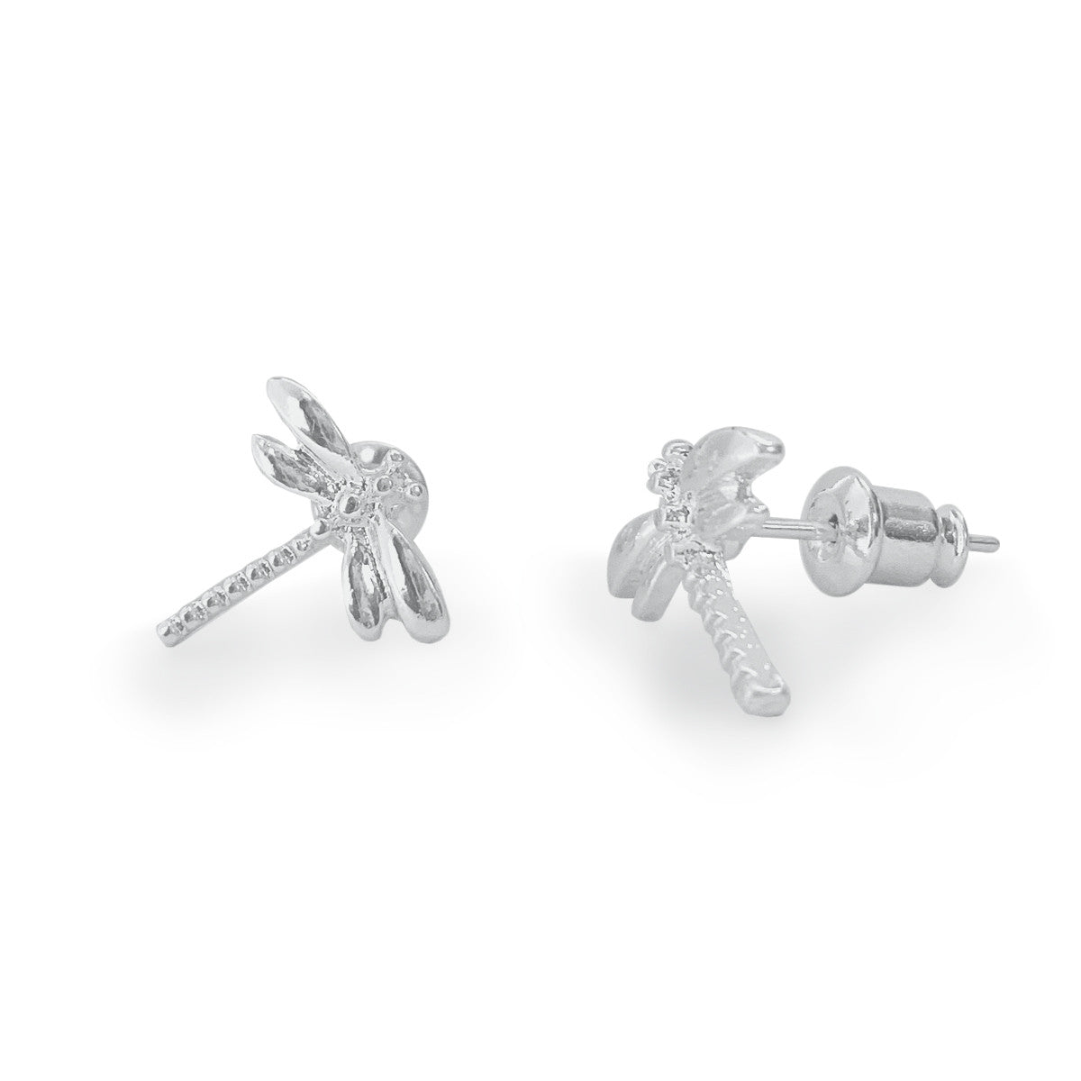 Dragonfly silver studs