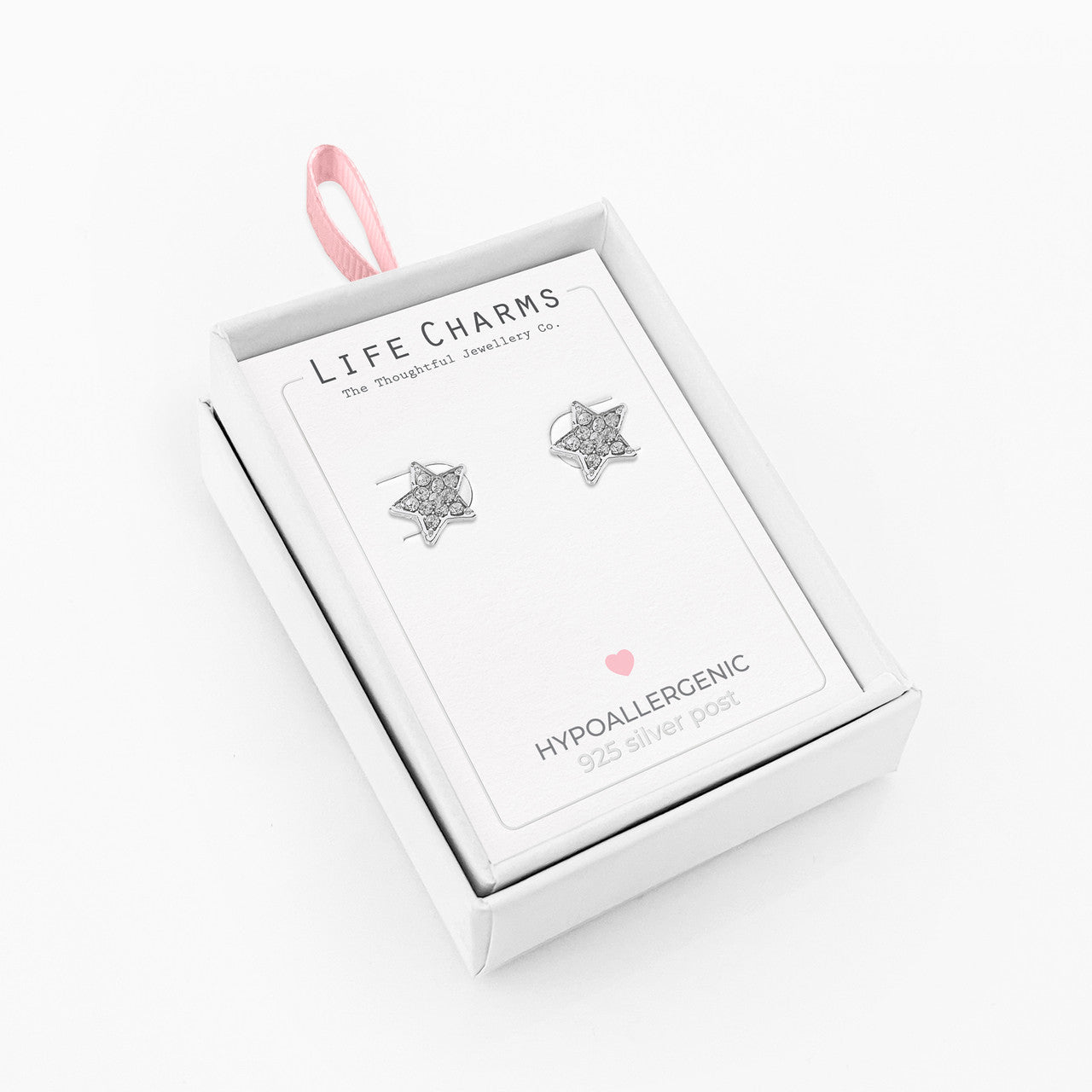 Sparkly crystal silver studs