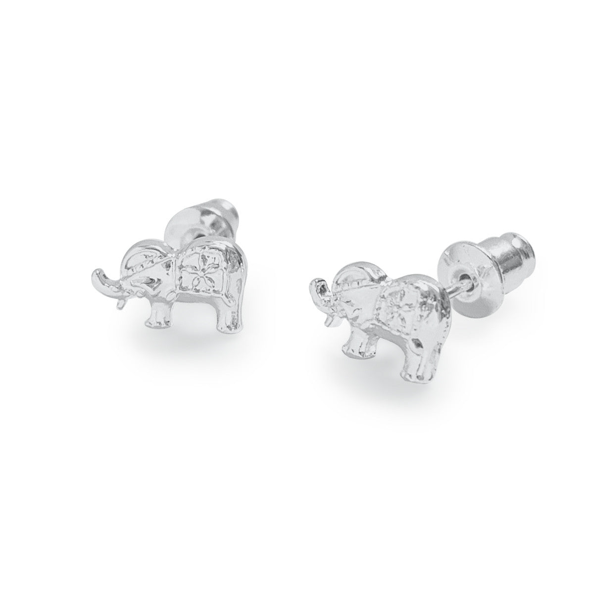 Lucky elephant silver studs