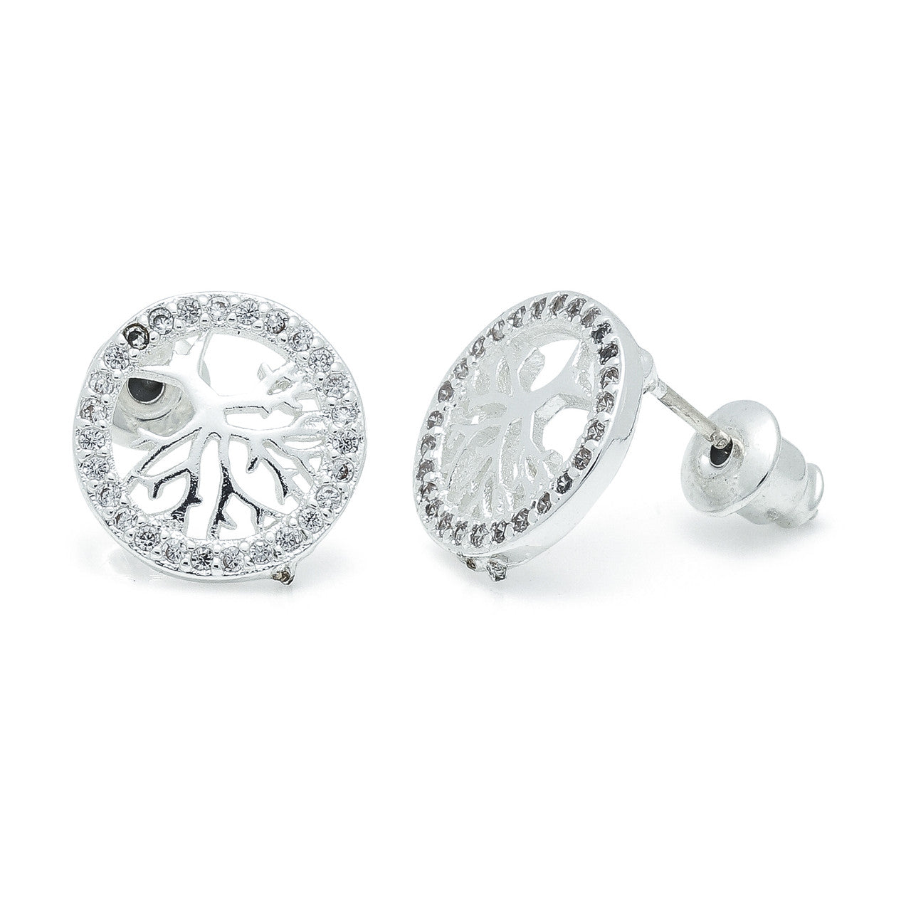 Tree of life silver studs