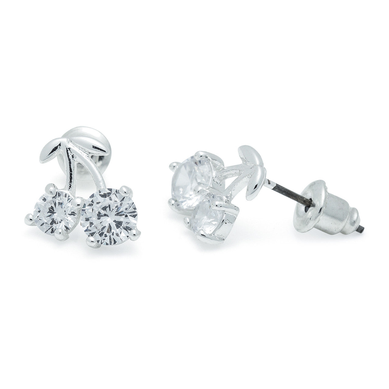 Cherry drops silver studs