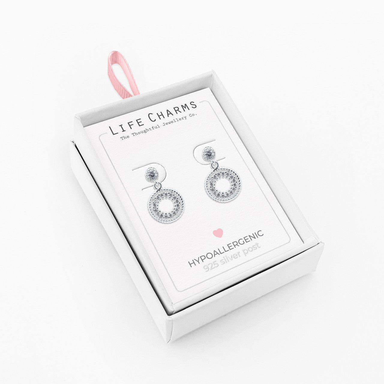 Round drops silver studs