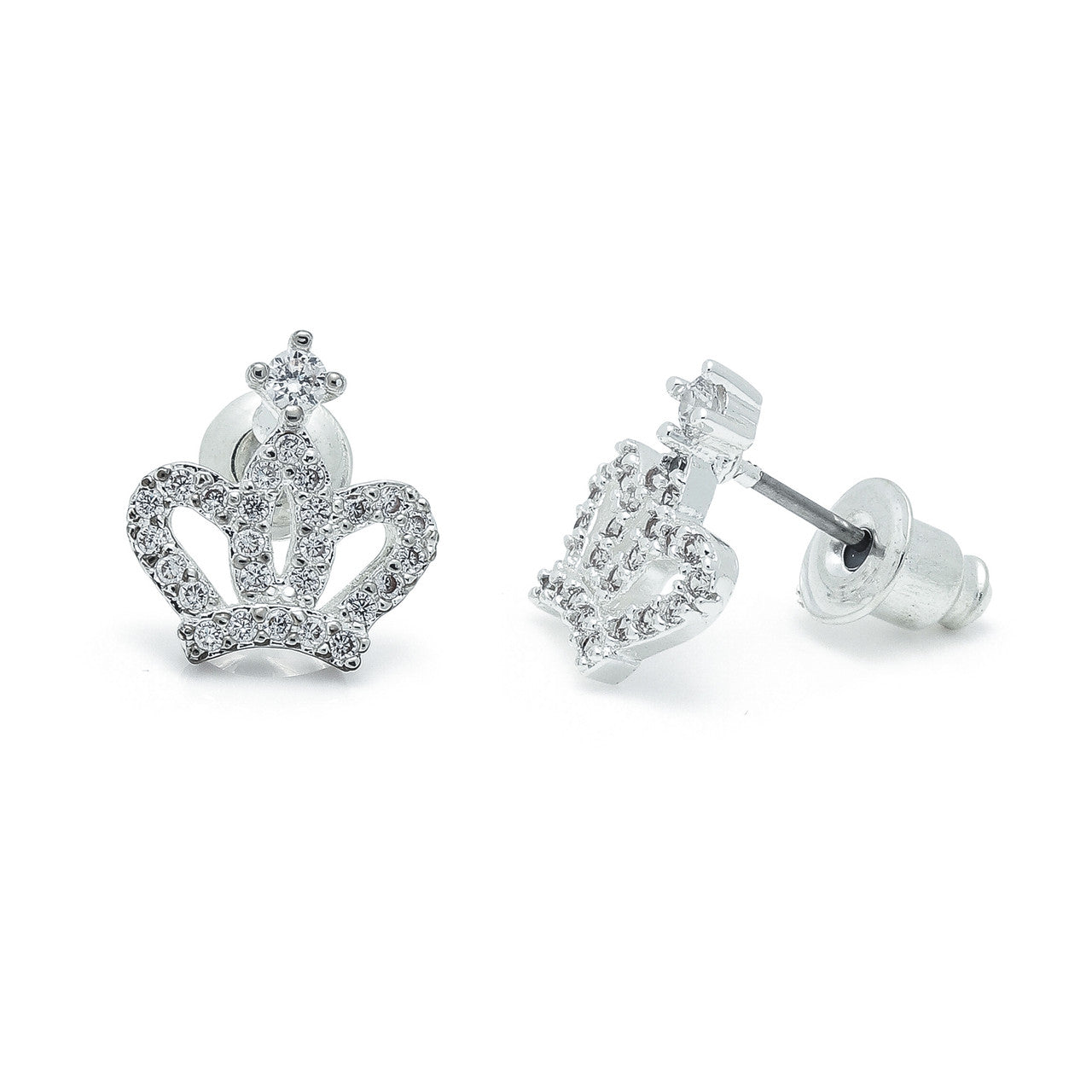 Crown silver studs