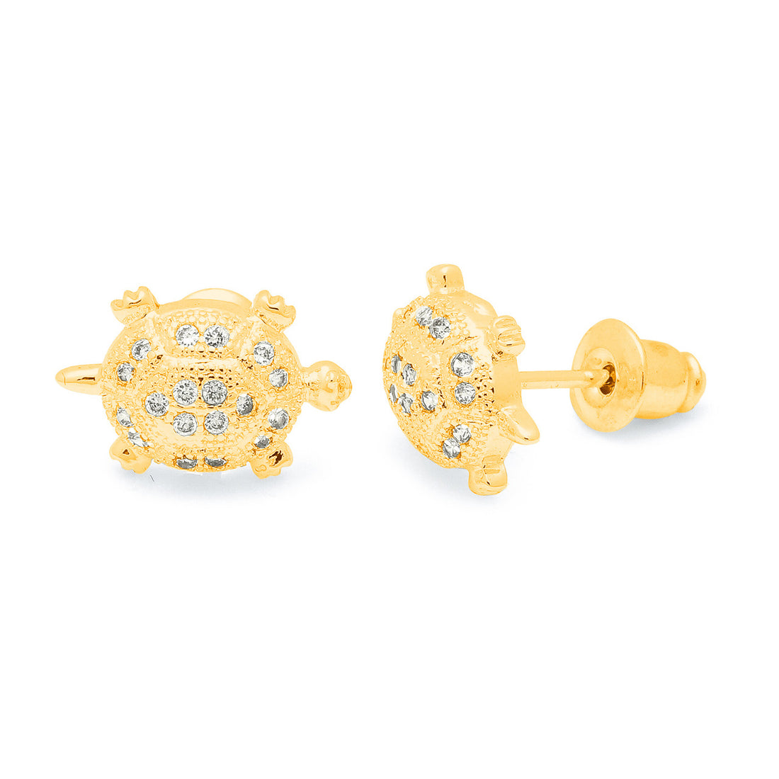 Turtle gold studs