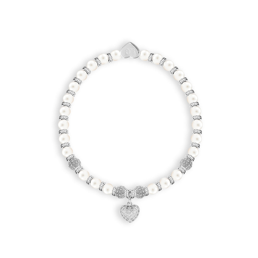 Beautiful Bride - Freshwater pearls charm bracelet in flower box