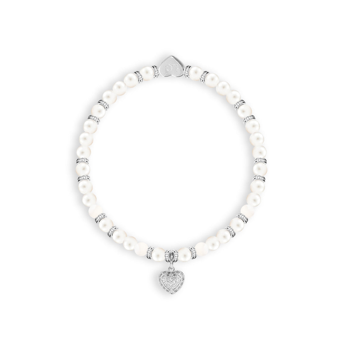 Thank You Bridesmaid - Freshwater pearls charm bracelet in flower box