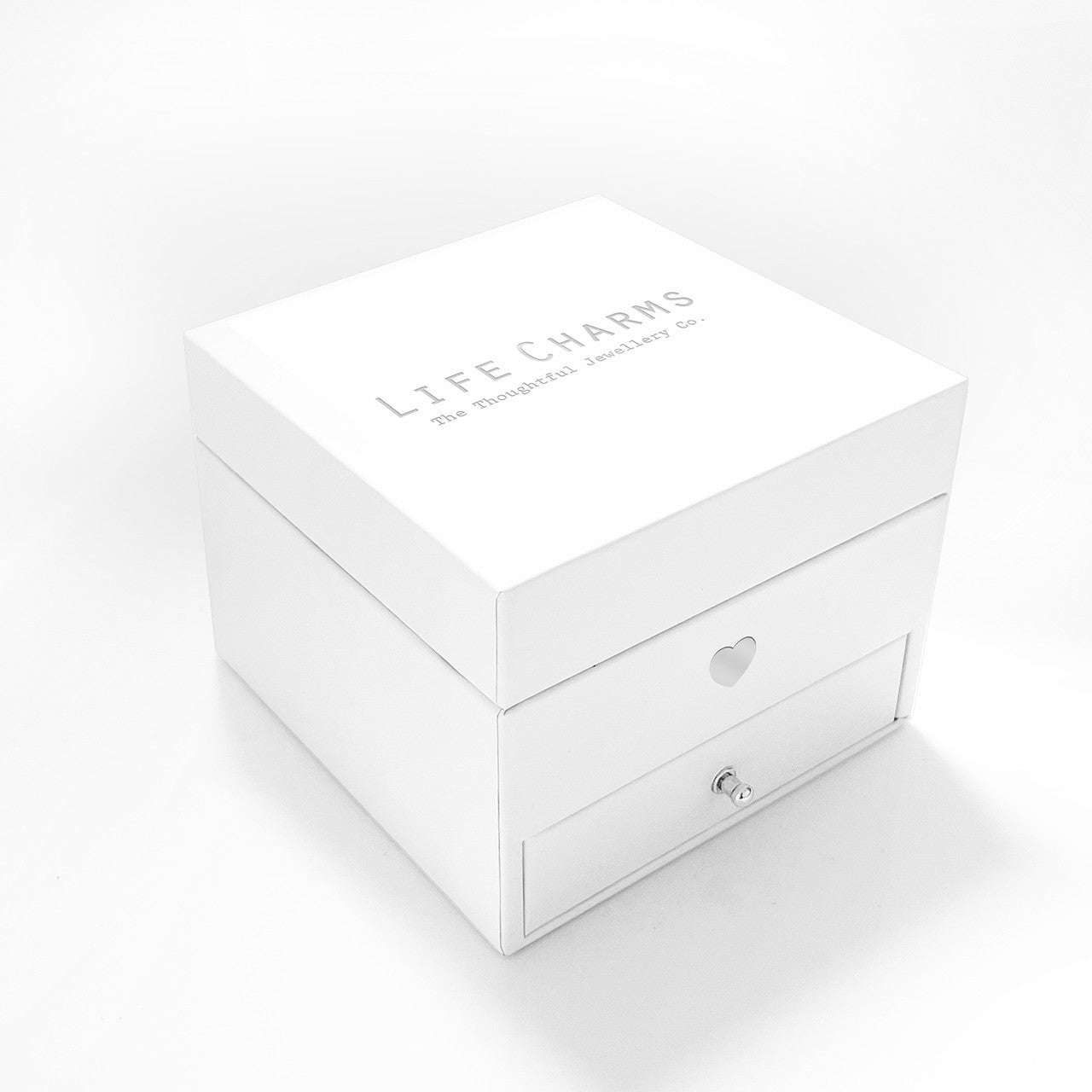 Love You with all my heart - Beautiful heart charm necklace in elegant red flower box