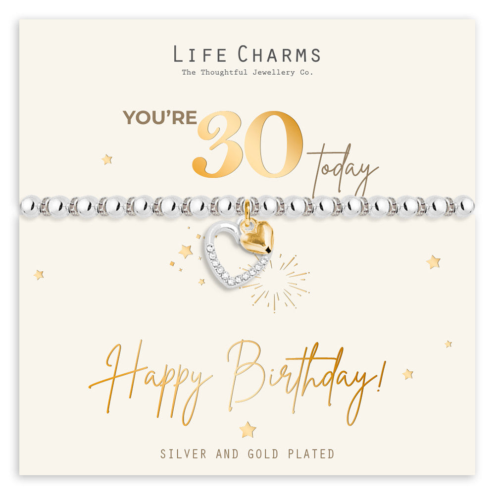 Happy 30th Birthday bracelet