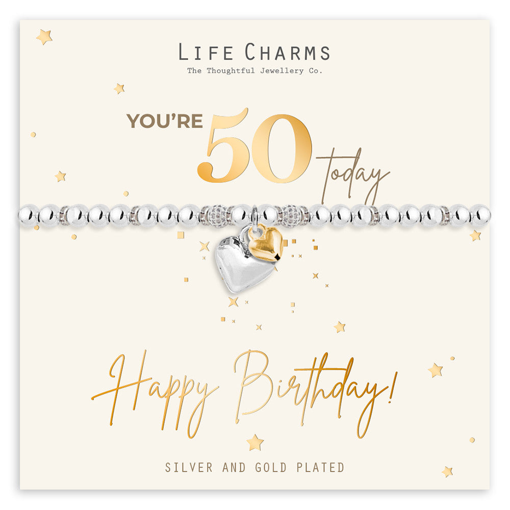 Happy 50th Birthday bracelet