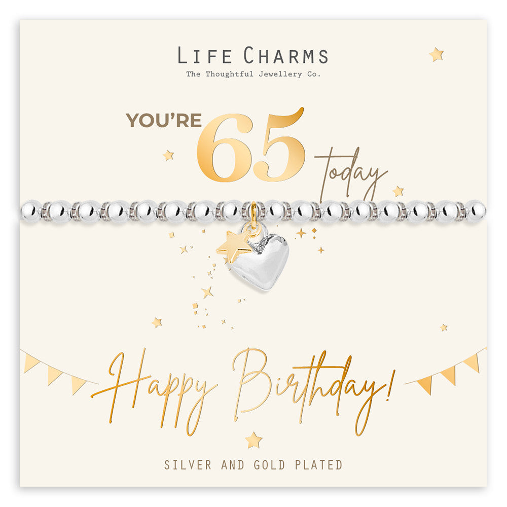 Happy 65th Birthday bracelet
