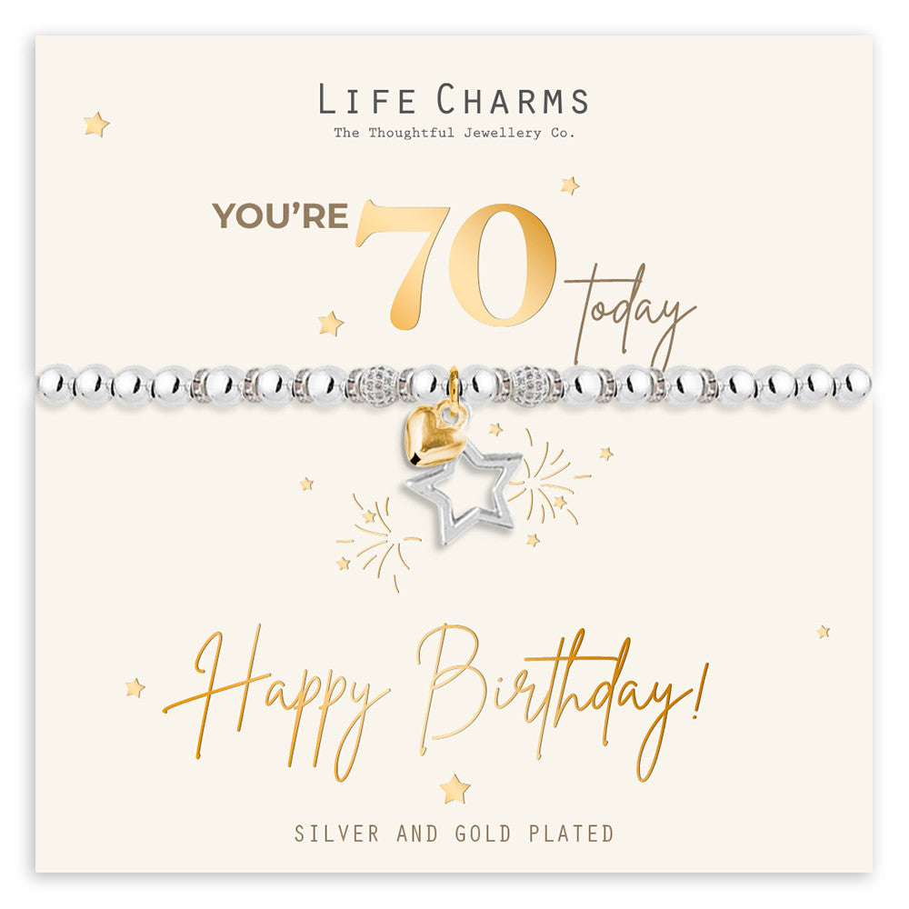 Happy 70th Birthday bracelet