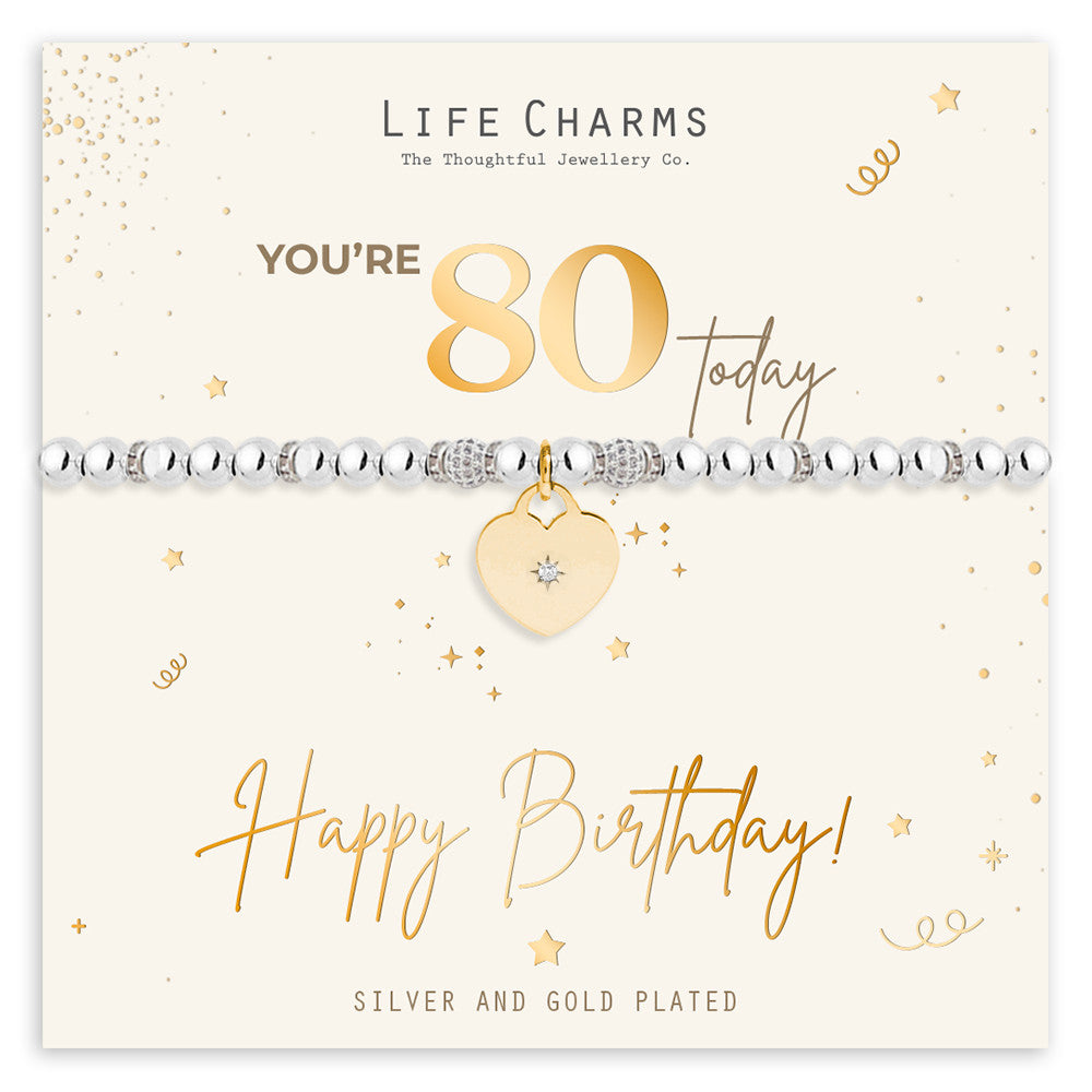 Happy 80th Birthday bracelet