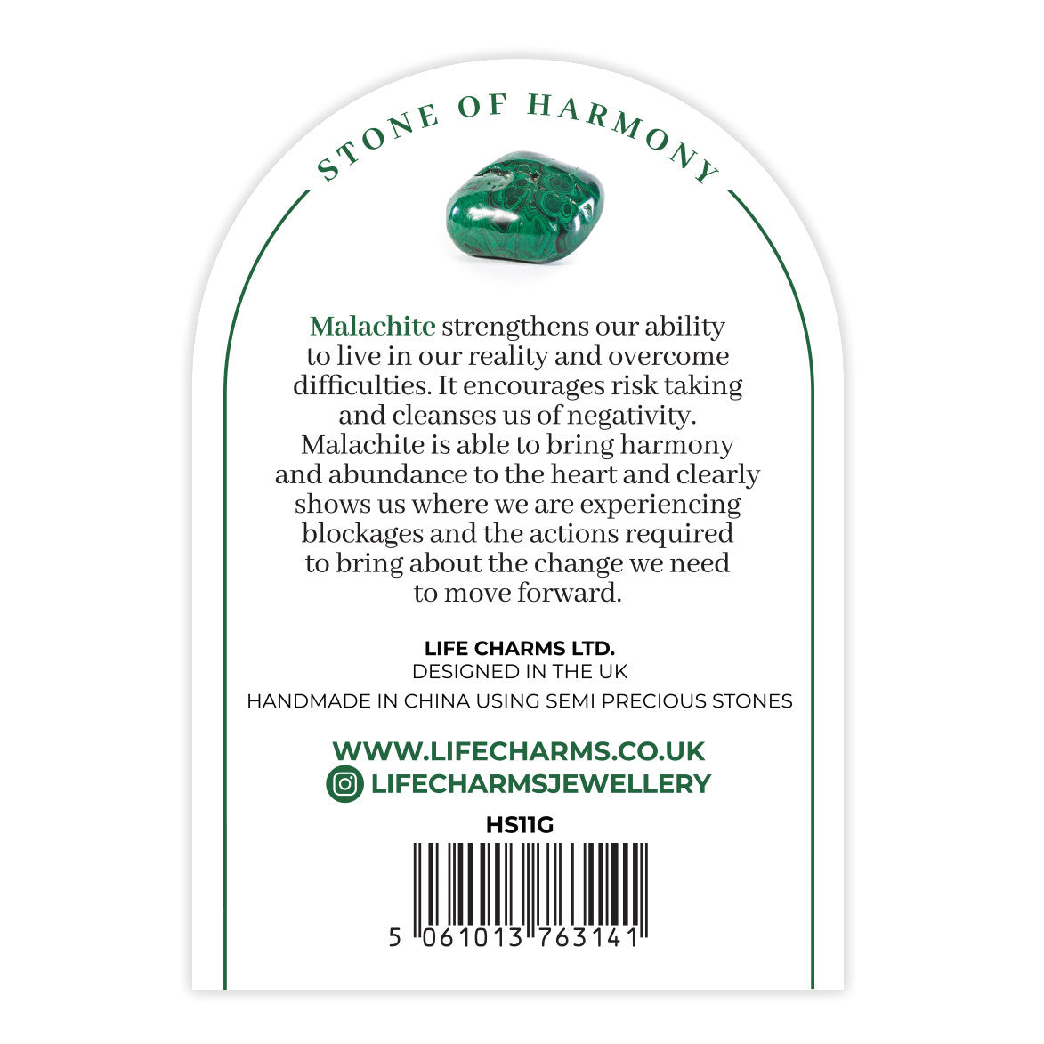 Malachite & Gold beads healing crystals bracelet