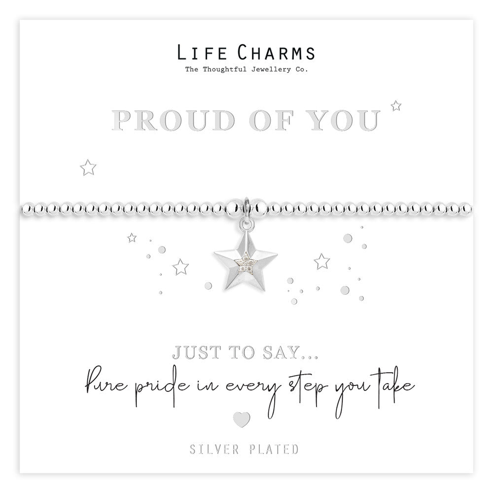 Just To Say Proud of you star charm bracelet