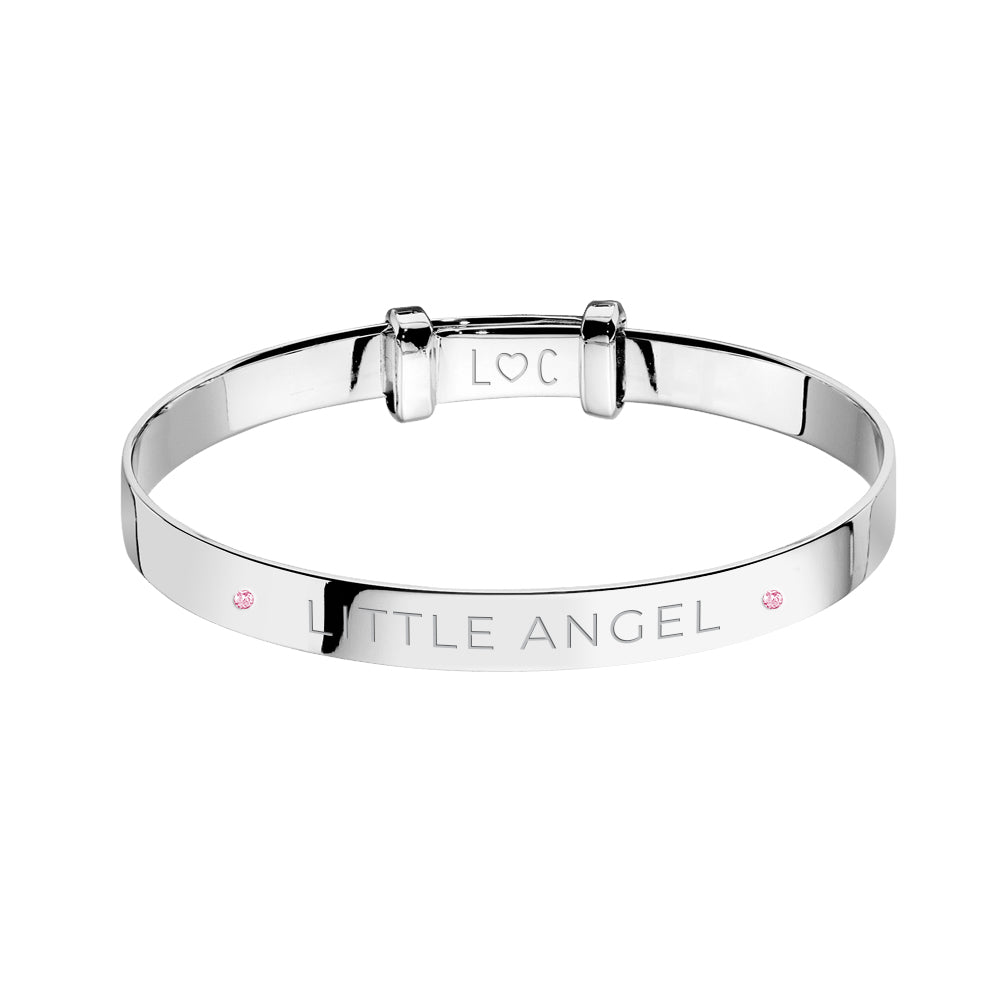 Christening baby girl bangle Little Angel