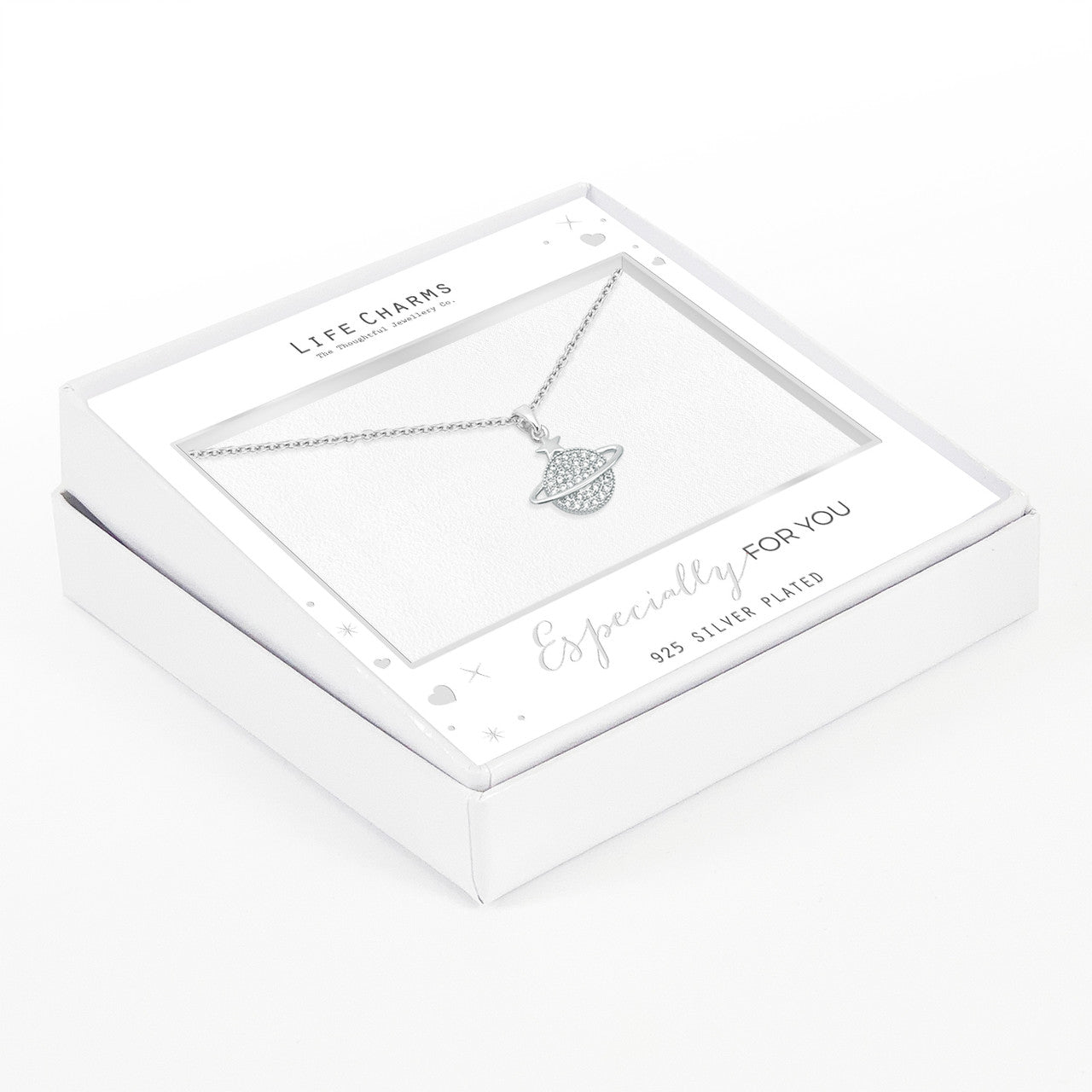 Sparkling orb shape pendant necklace