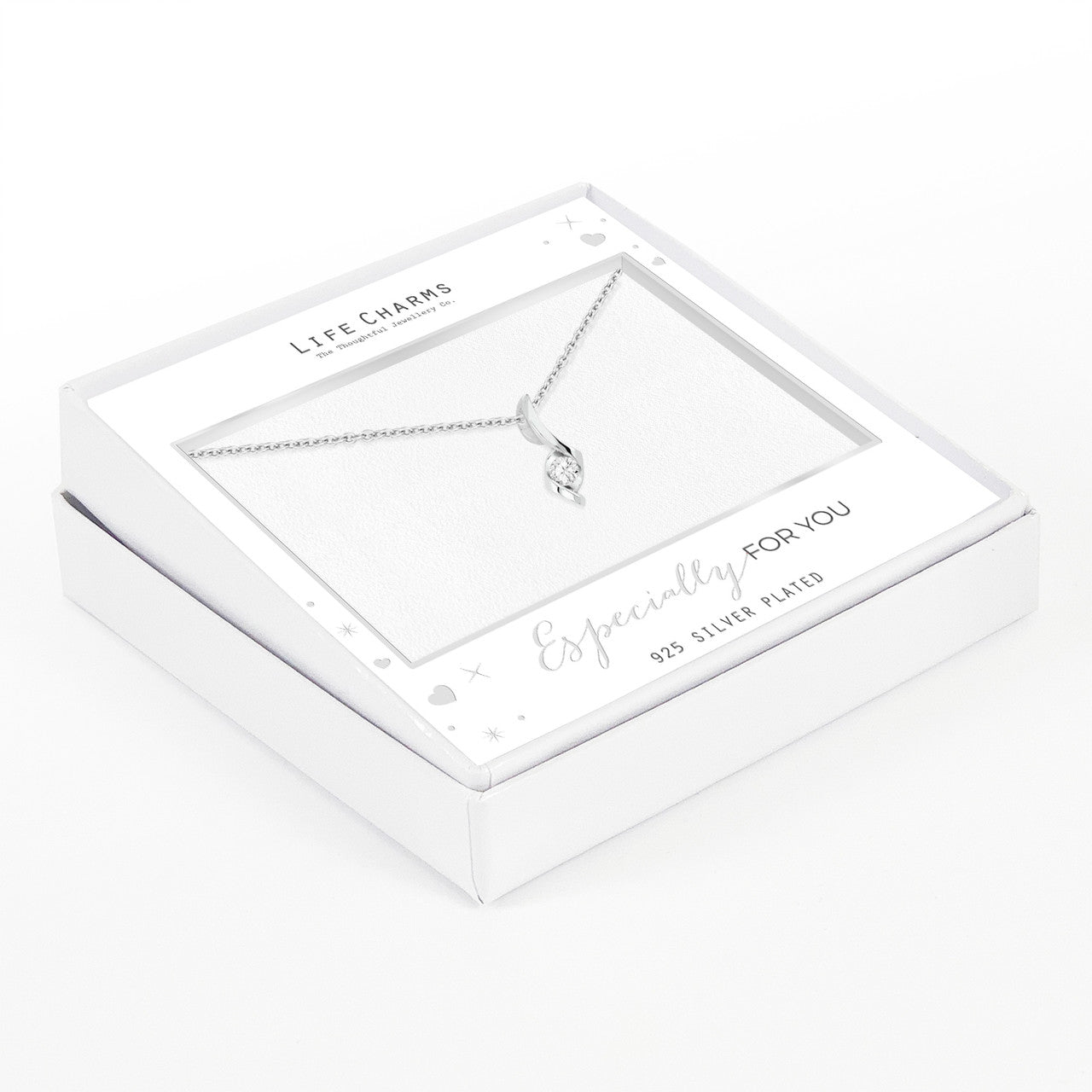 Crystal motif pendant necklace