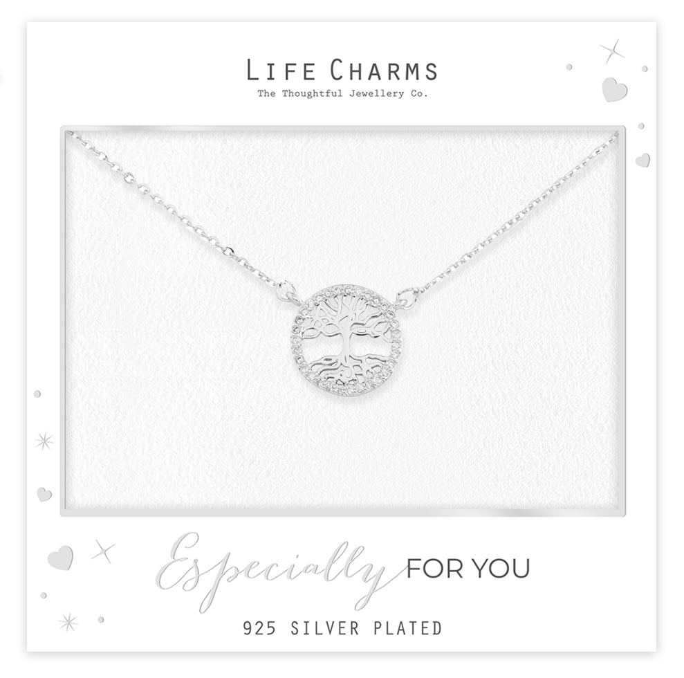 Sparkling tree of life necklace