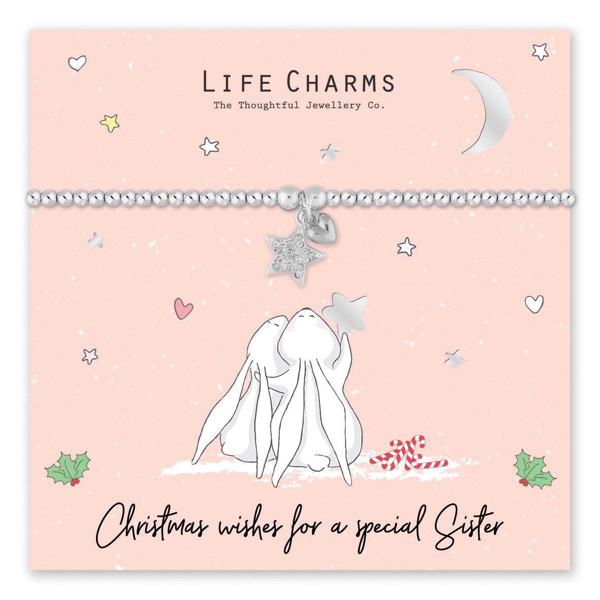 Rosey rabbits christmas wishes for a special sister