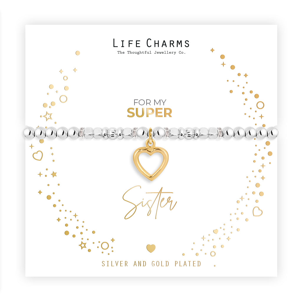 Super Sister sparkly bracelet in a Christmas sleeve