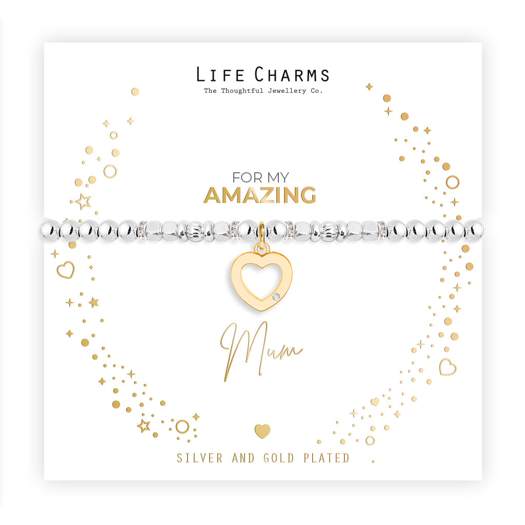 Amazing Mum sparkly bracelet in a Christmas sleeve